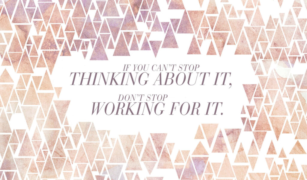 Pastel Triangle Watercolor Wallpaper with Motivational Quote
