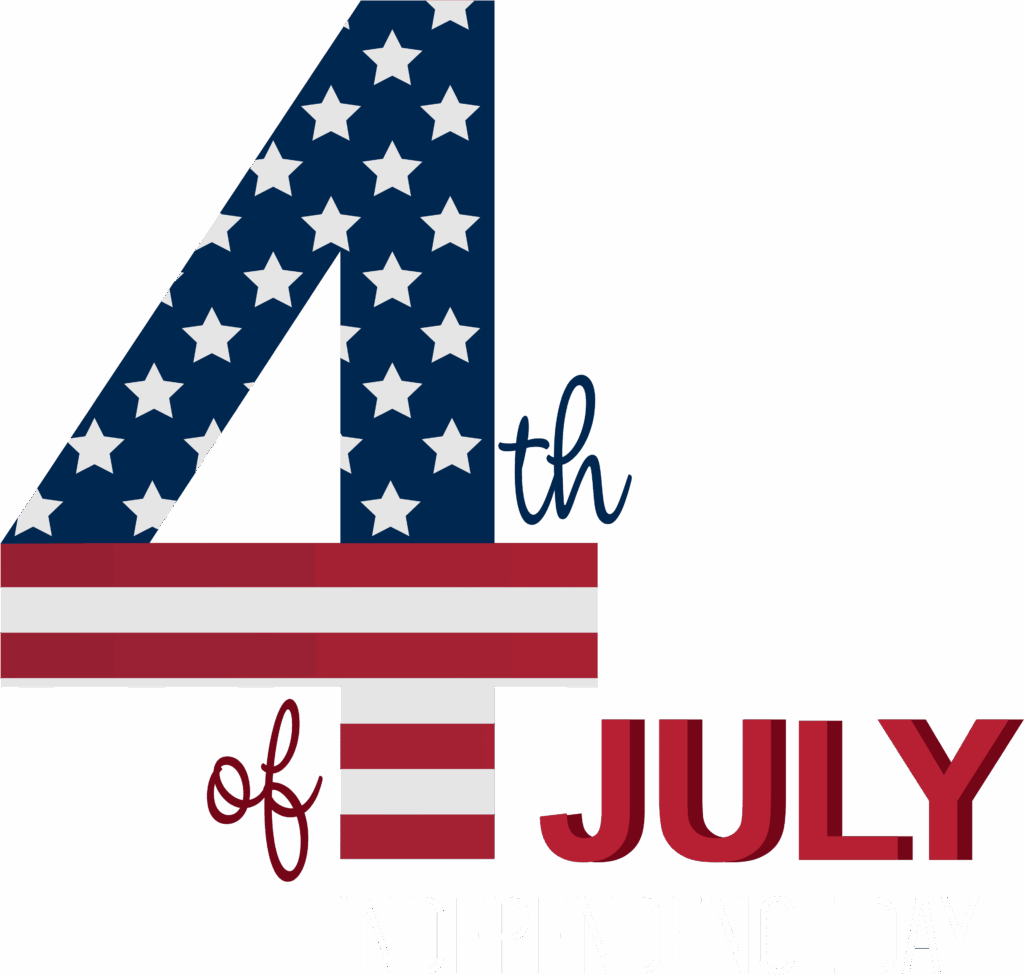 Vibrant number 4 with American flag stars and stripes patriotic 4th of July Independence Day wallpaper