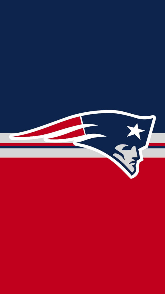 New England Patriots Logo Wallpaper: Bold Blue & Red Design