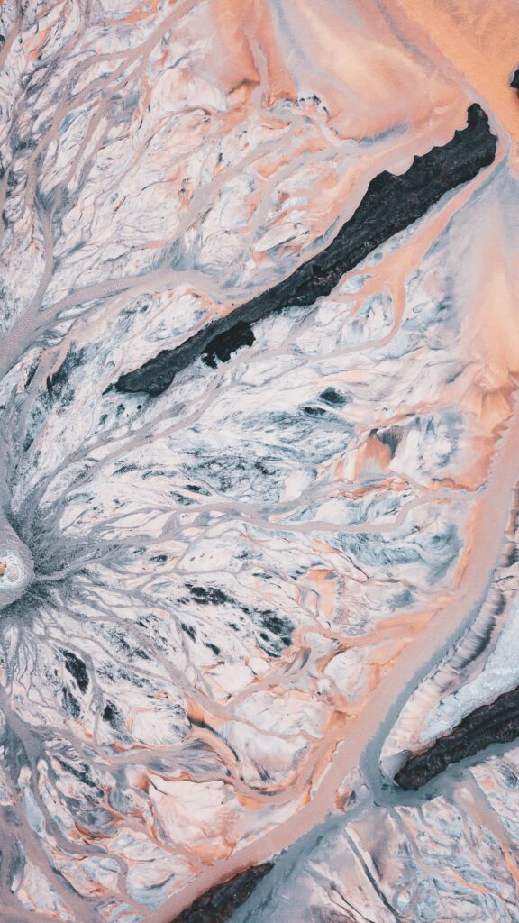 Peach and Black Abstract Marble Wallpaper - Artistic Screen Background