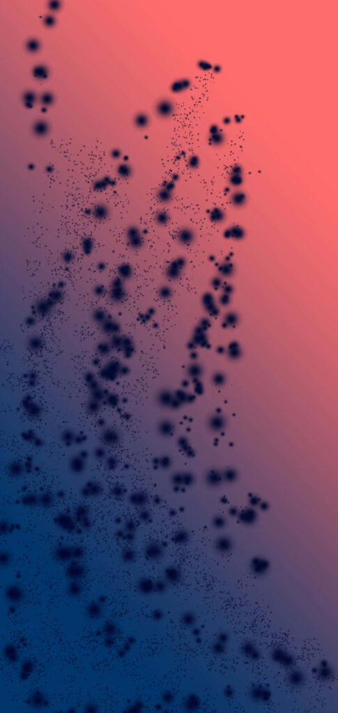 Serene Peach-Blue Gradient Wallpaper for Galaxy Note 4 with Cosmic Dots