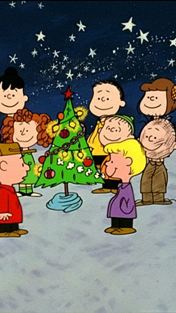 Peanuts Christmas Wallpaper: Joyful Holiday Scene for iPhone