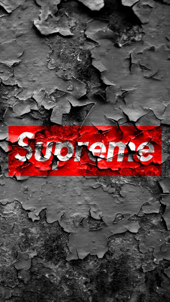 Cool Supreme Merging into Weathered Decay: A Vibrant Encounter with Chipped Paint Wallpaper