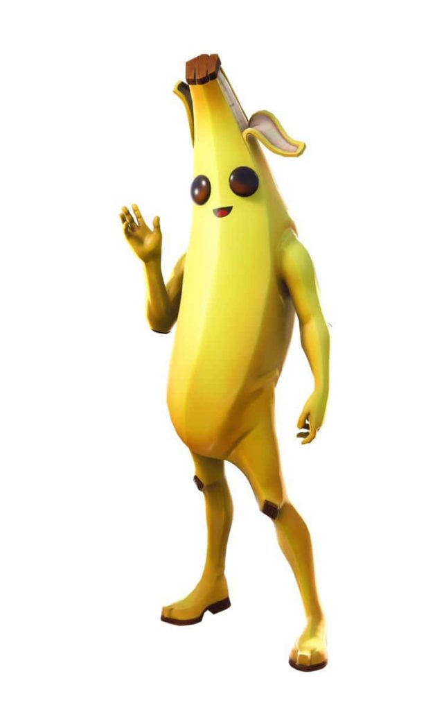 Peely Fortnite wallpaper vibrant 3D banana character waving hello gaming background