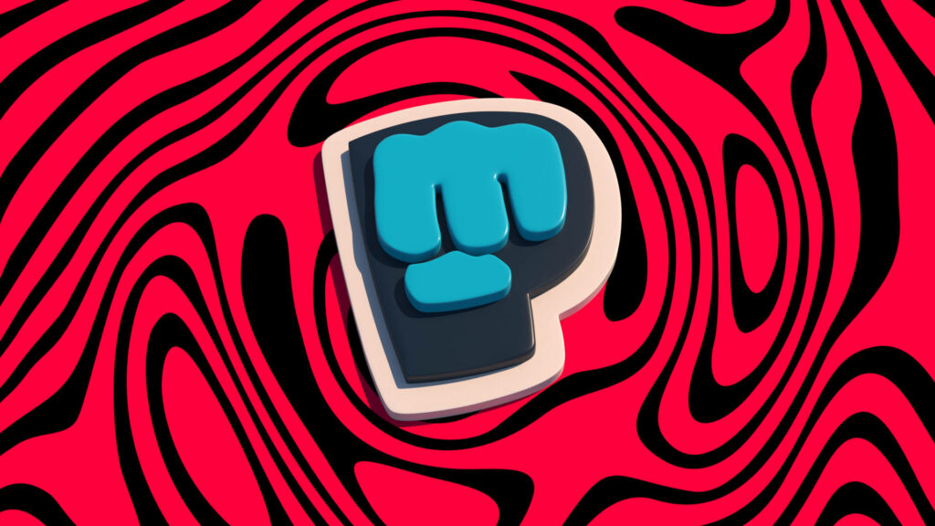 3D Brofist emblem on Pewdiepie red and black wave wallpaper perfect for Pewdiepie fans