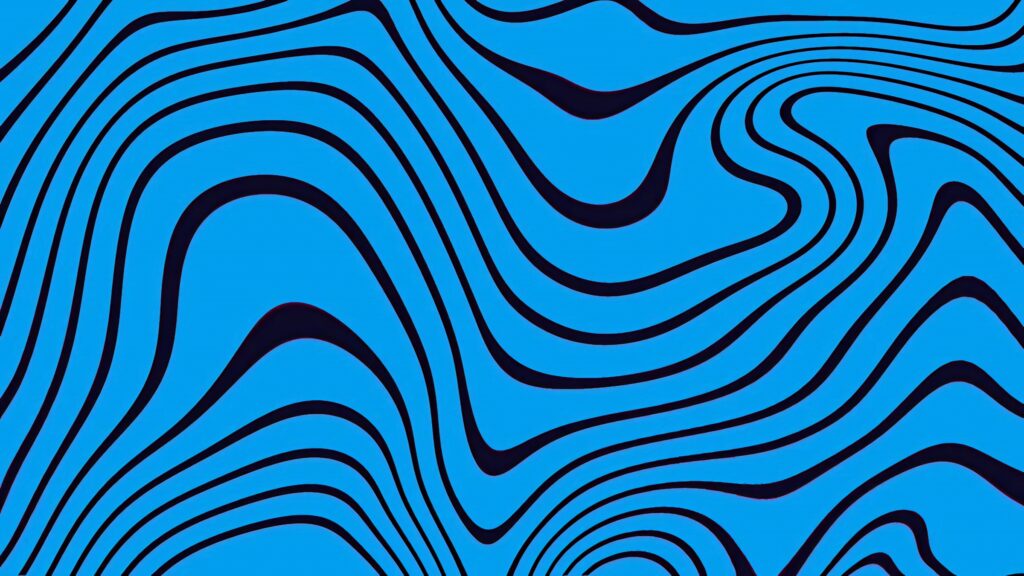 Blue wavy lines wallpaper inspired by Pewdiepie bold dynamic background for fans