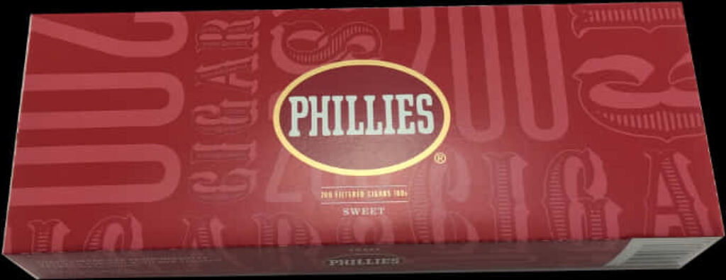 Phillies Blunt Cigar Box Artwork with Red Background & Sweet Branding Wallpaper