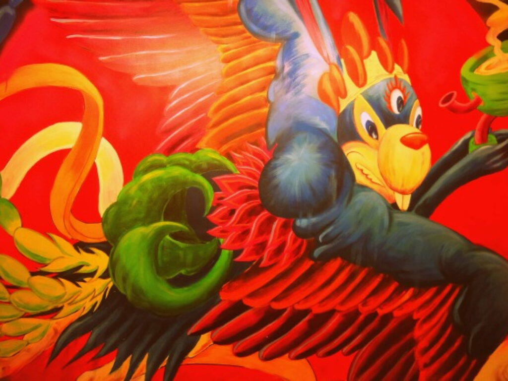 Flying Rabbits: A Colorful Graffiti Tribute to the Phoenix Wallpaper