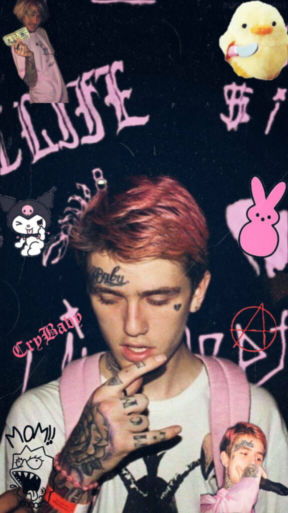 Lil Peep: Expressions of a Modern Rap Icon - HD Phone Wallpaper Encapsulating his Unique Persona