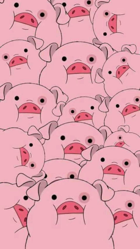Pretty in Pink: Adorable Piggy Patterns for Vibrant Phone Wallpaper