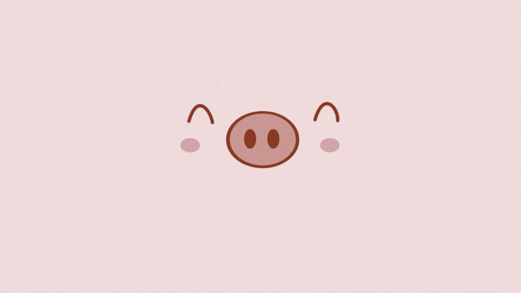 Pink Piggies: The Adorable and Simple Wallpaper for Your Desktop!