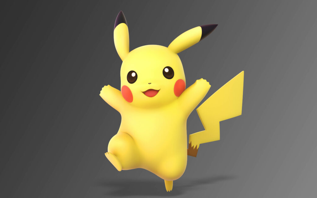 Pikachu's Joyful Prance: Captivating 4k Background Photo for Monitor Screens Wallpaper