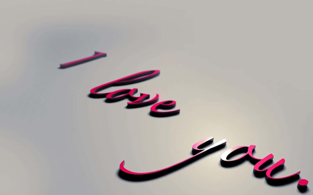 Say it in Style: The 3D Love Lettering Wallpaper