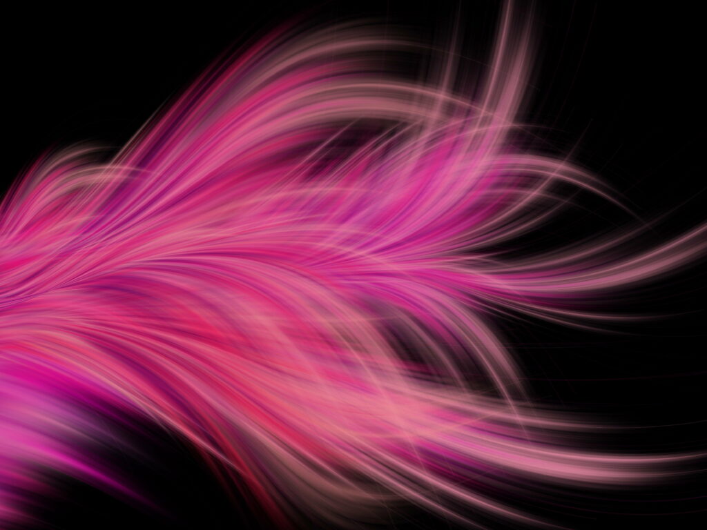 Vibrant Pink Feathers Dance in Abstract Fractal Harmony: A Mesmerizing 4K Wallpaper Background