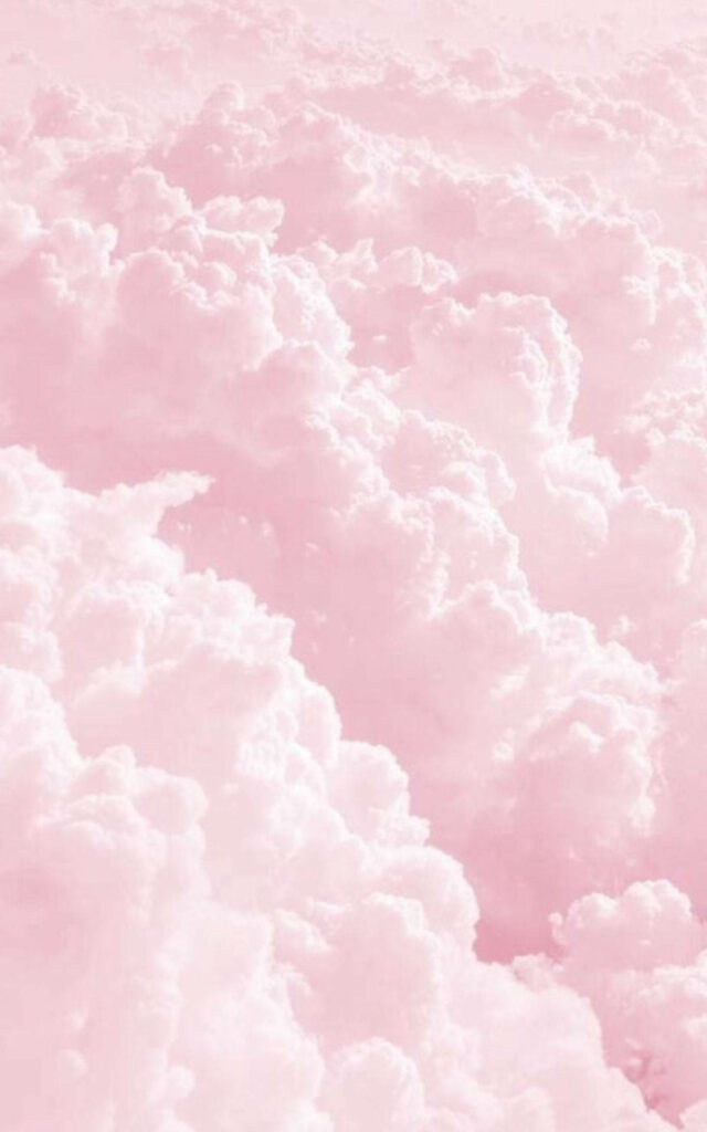 Pink Fluff: Enhance Your Tablet Aesthetics with a Whimsical Cloudscape Wallpaper