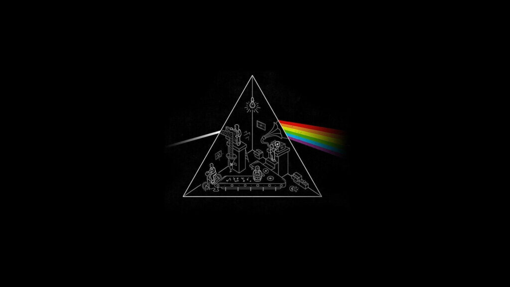 The Haunting Shadows of Pink Floyd: A Surreal and Captivating Wallpaper