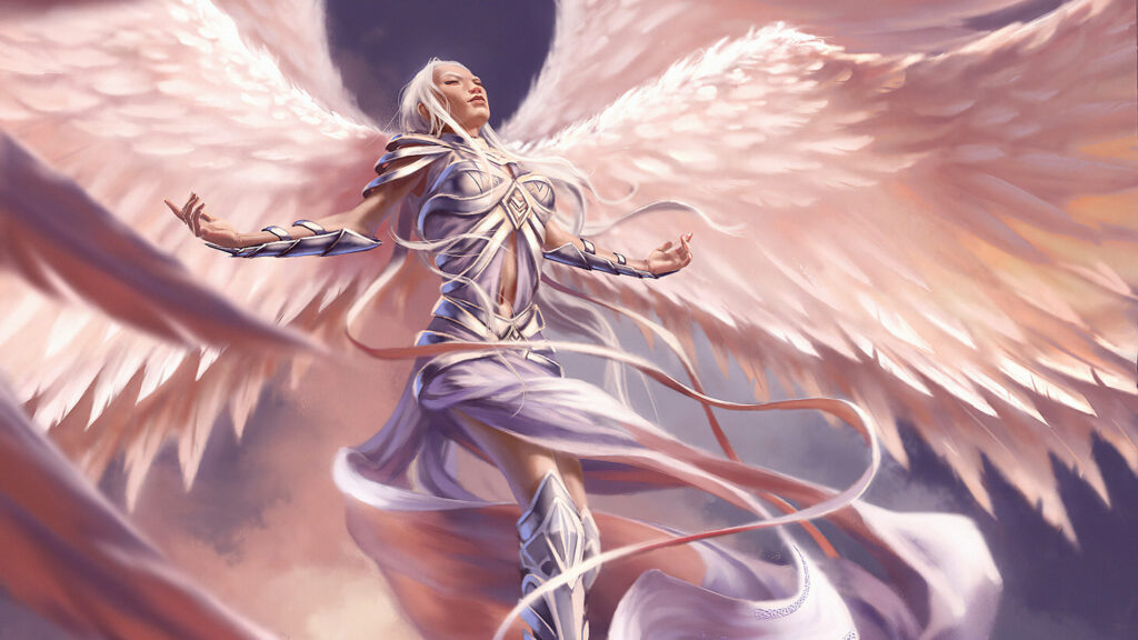 Soft Pink Heaven – Angelic Girl Wallpaper