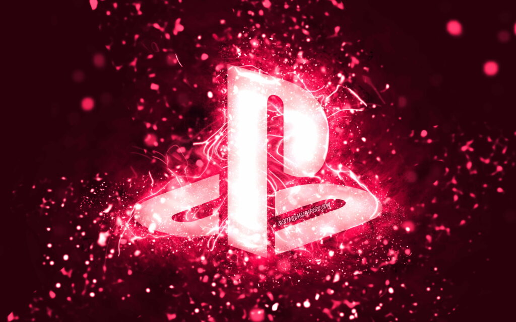 Pink Luminescence: Unlocking Creativity with PlayStation's Neon Delight Wallpaper