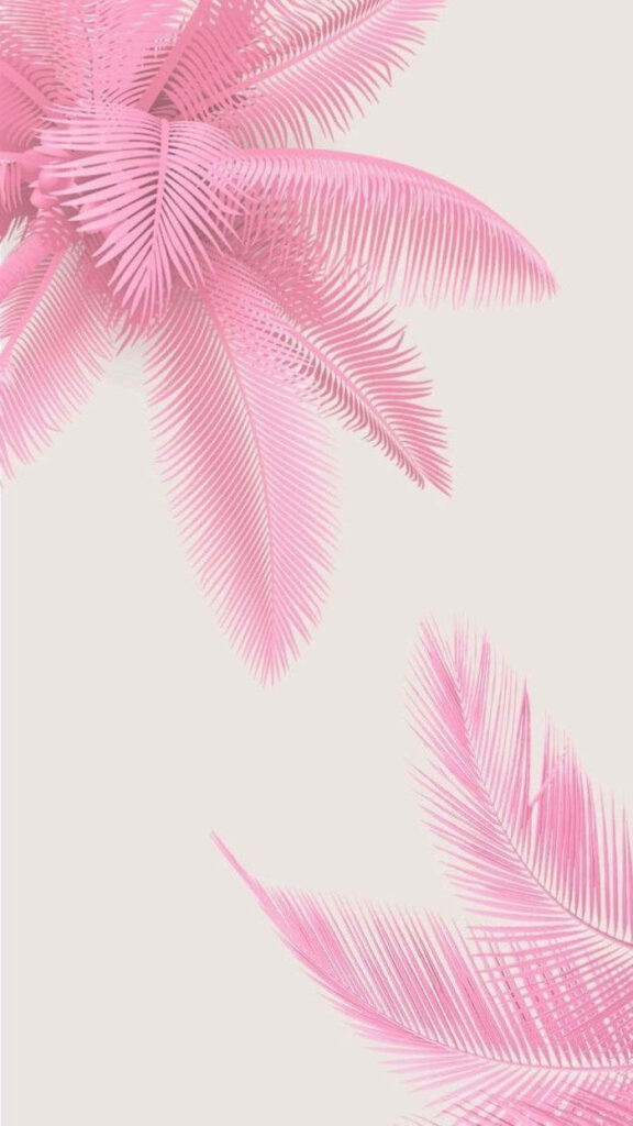 Pink Paradise: A Tropical Phone Background for Girls Wallpaper