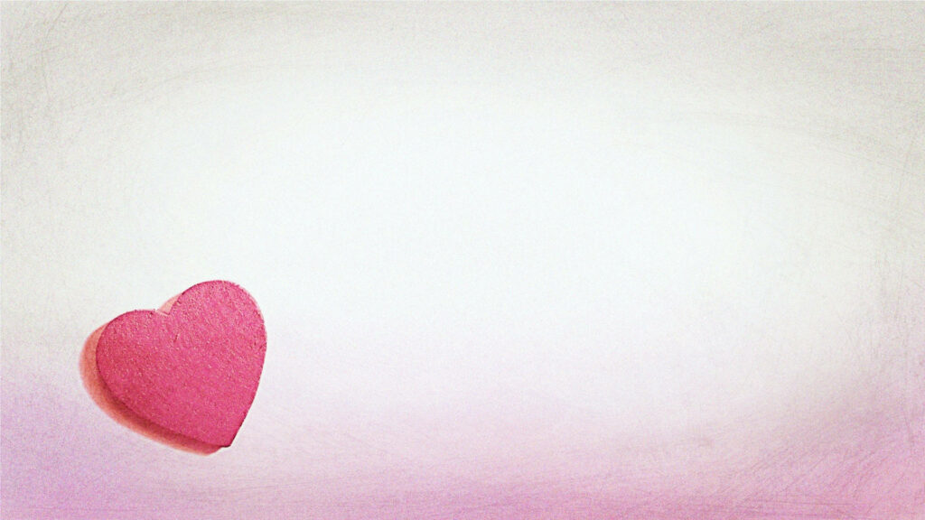 Heartfelt Elegance: A Graceful Pink Gradient Meeting a Tender Heart Design in a Poster Background Wallpaper