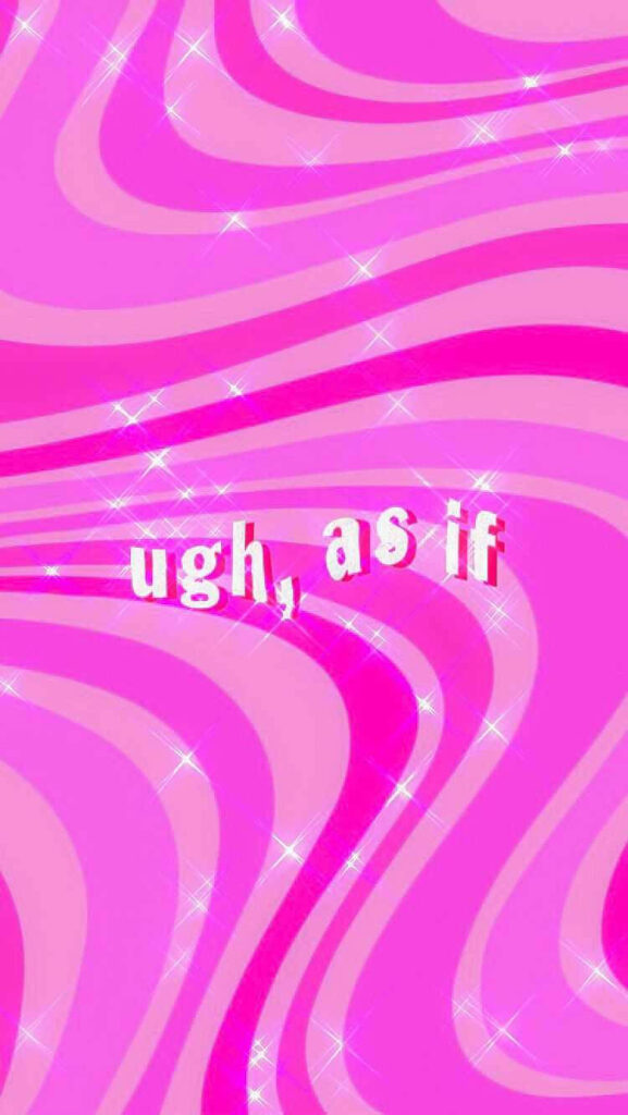 Pink Spiral Dreamscape: An energizing Y2k wallpaper with vibrant spirals and a sassy text overlay
