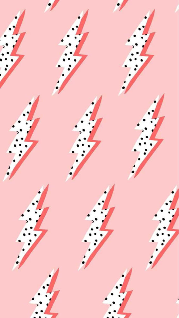 Vibrant Thunderbolt Icons on a Pink Background - Perfect Preppy Pfp for Tiktok's Style Wallpaper