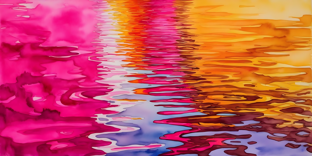 Pink and gold liquid marble wallpaper with vibrant magenta and deep purple abstract swirls