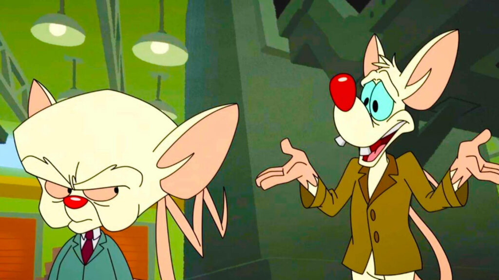 Pinky and the Brain Animaniacs wallpaper Brain serious Pinky animated colorful lab background