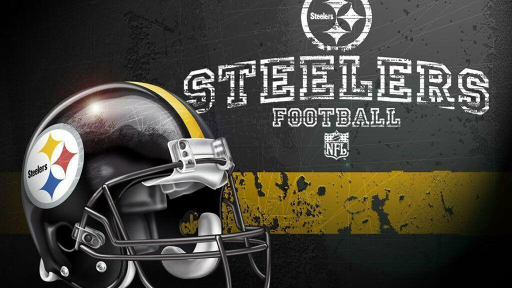 Steel City Glory: Majestic Pittsburgh Steelers Helmet in High Definition Wallpaper