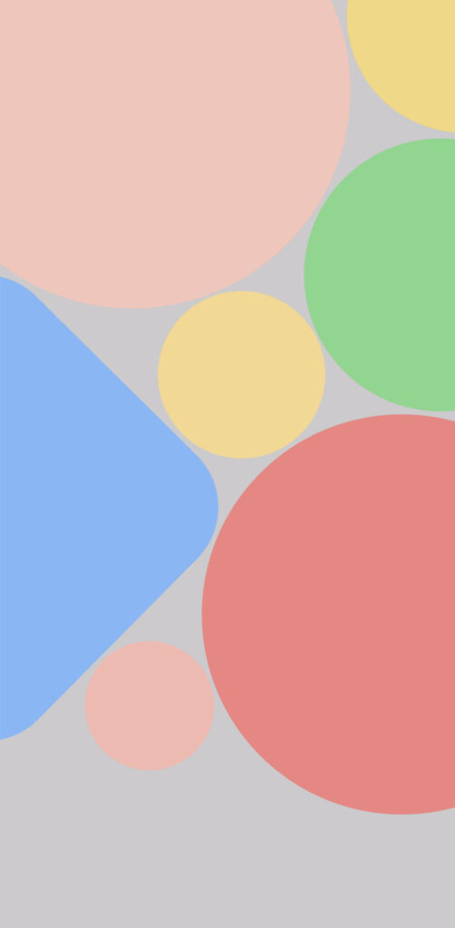 Pastel Kaleidoscope: A Whimsical Pixel 5 Wallpaper Showcasing Abstract Shapes and Soft Tones on a Sleek Gray Background