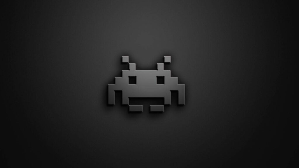 Pixelated Crab of Destruction: 1920 X 1080 Space Invaders Gaming Masterpiece Wallpaper