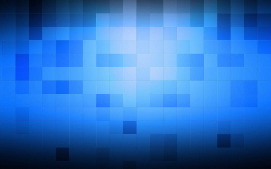 Pixelated Bliss: Vibrant Blue HD Background with Giant Pixels Wallpaper