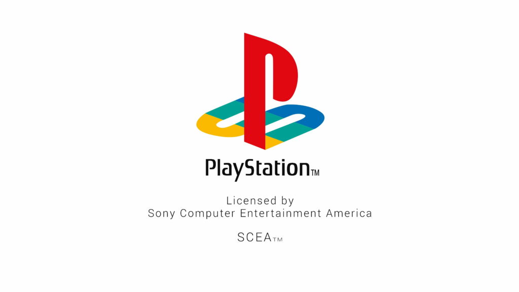 A Retro Gaming Nostalgia: PlayStation 1 Logo Shines Against a Clean Background in HD Wallpaper