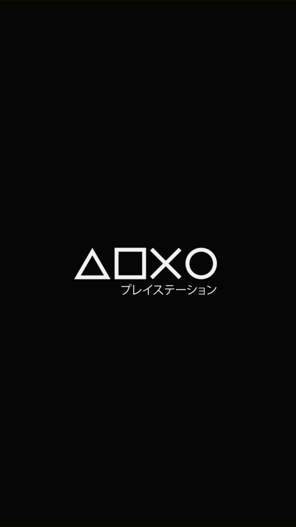 PlayStation: Embracing Simplicity in Sony's Iconic Logo - A Japanese Symbols Inspired HD Phone Wallpaper