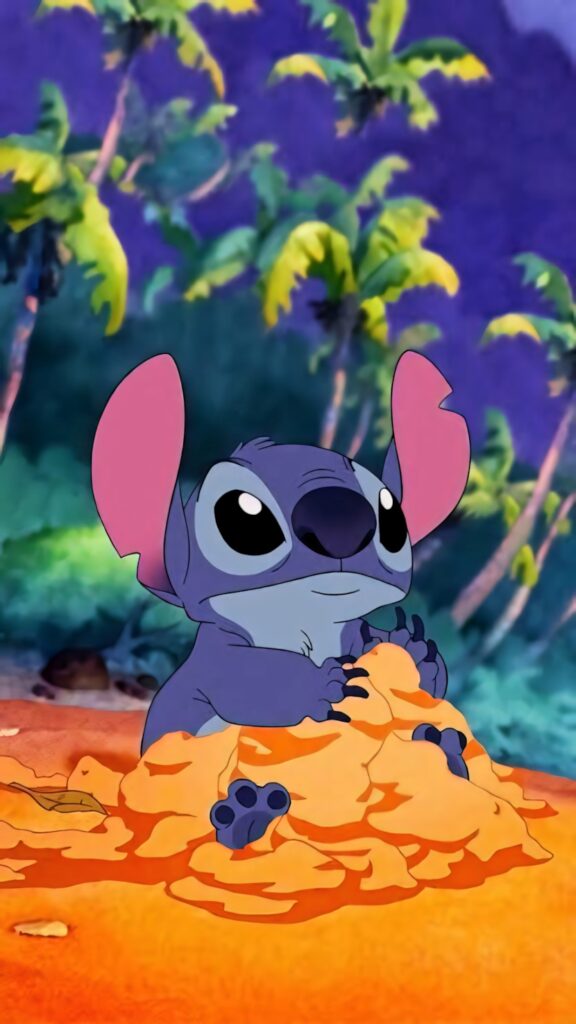 Playful Animated Character on Tropical Beach Wallpaper