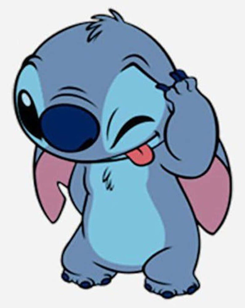 Playful Blue-Furred Character Wallpaper with Cheeky Expression