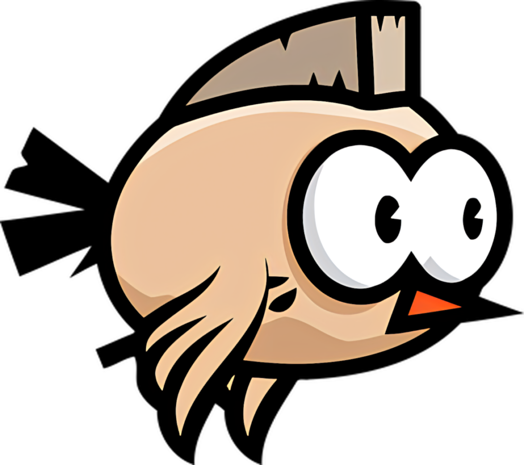 Playful Cartoon Bird Wallpaper: Quirky Design with Bold Colors