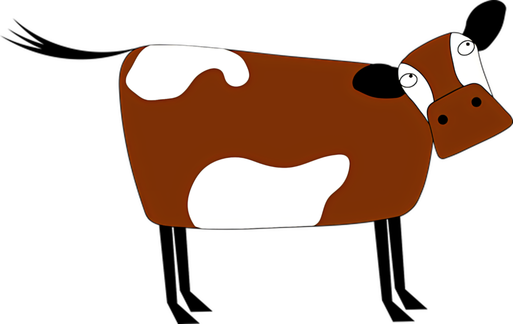 Playful Cartoon Cow Wallpaper for Whimsical Children's Decor