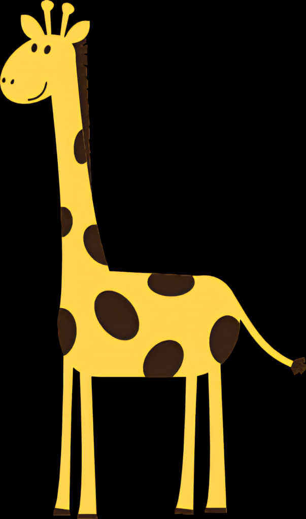 Playful Cartoon Giraffe Wallpaper - Colorful Background Joy