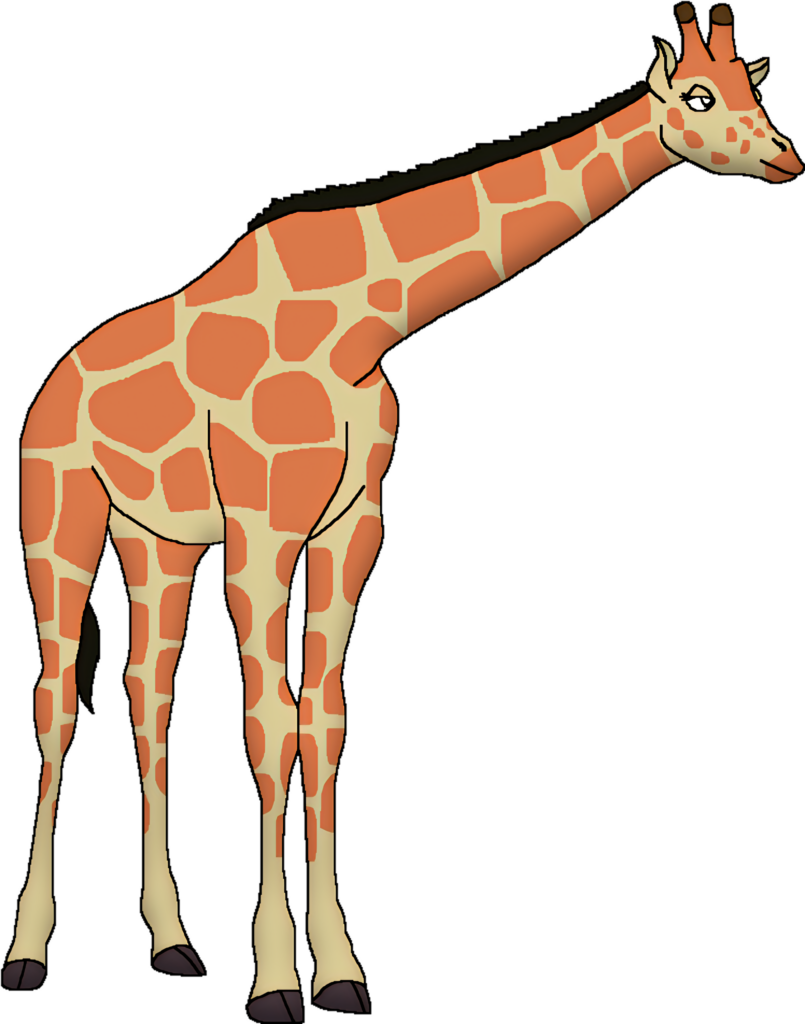 Playful Cartoon Giraffe Wallpaper with Transparent Background