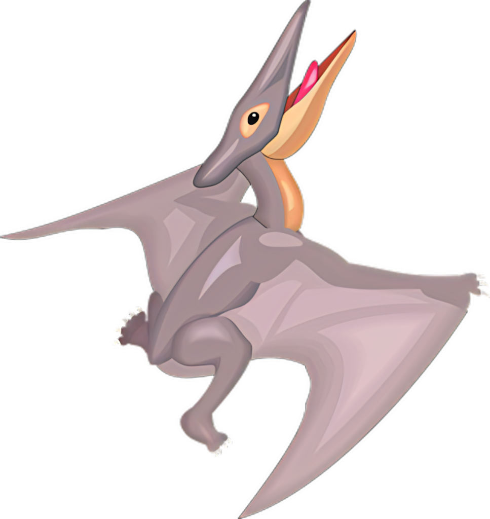 Cheerful Cartoon Pterosaur Wallpaper - Whimsical Prehistoric Design