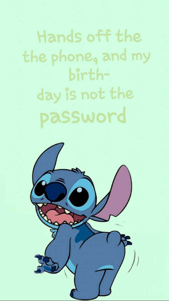 Playful Cartoon Phone Security Wallpaper on Light Green Background