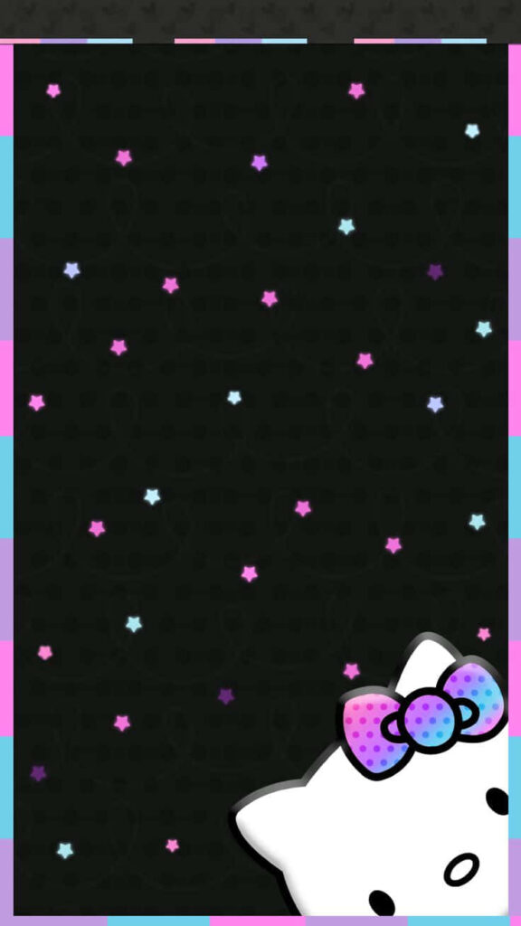 Colorful Starry Background with Cute Character in Corner Wallpaper