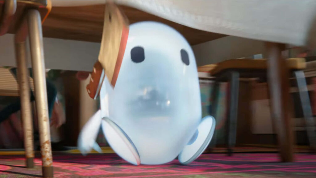 Whimsical Character from Ron's Gone Wrong in Cozy Room Wallpaper