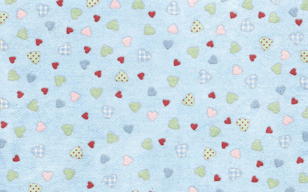 Cute blue wallpaper with colorful hearts pattern red pink green and blue hearts textured background