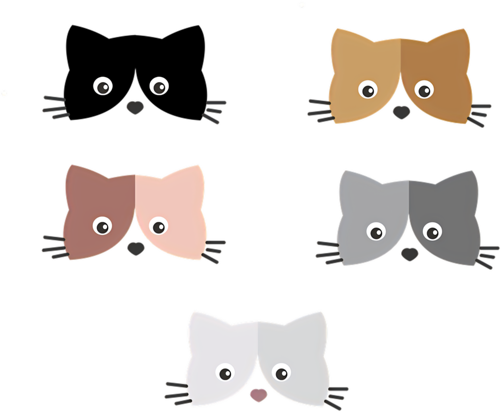 Whimsical Colorful Kitten Faces Wallpaper for Lively Spaces