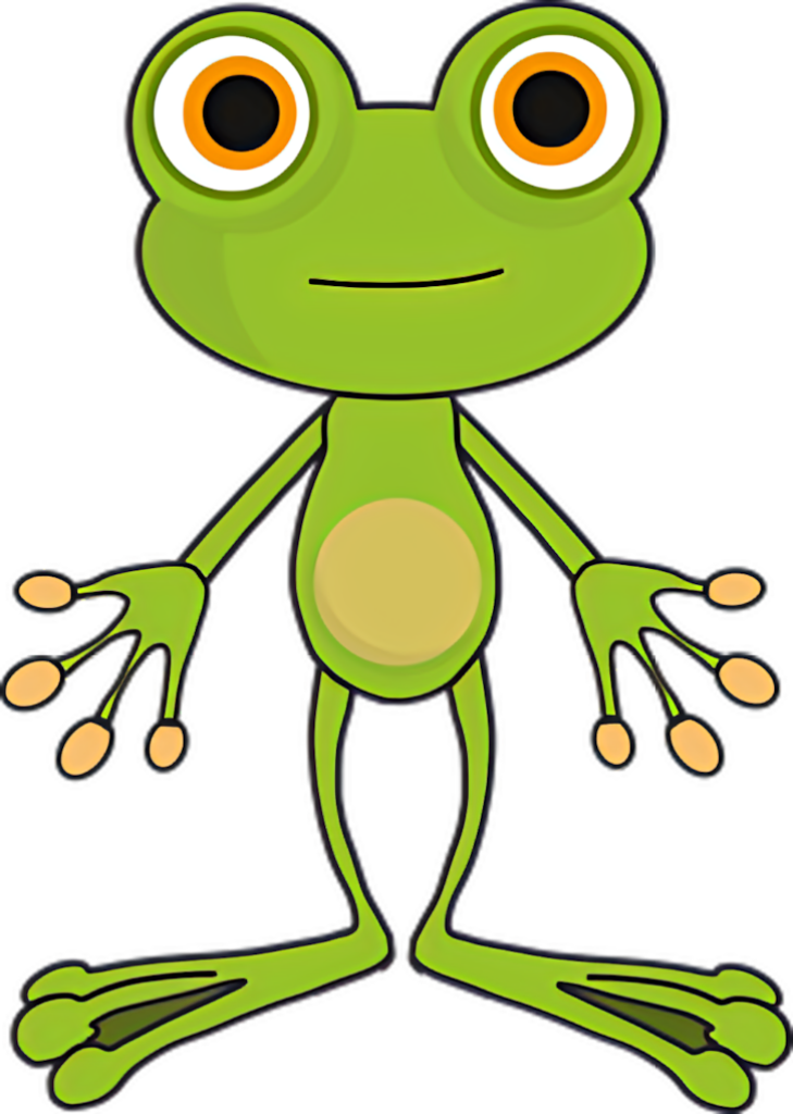 Playful Cartoon Frog Wallpaper: Cute Green Design for Any Space