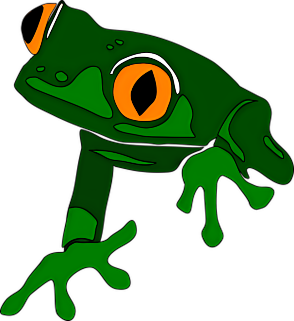 Vibrant Green Cartoon Frog Wallpaper – Fun Digital Background