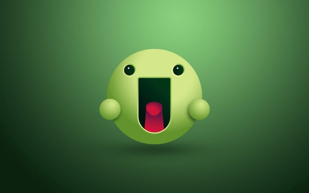 Playful Green Face Wallpaper - 1680x1050 Vibrant Background