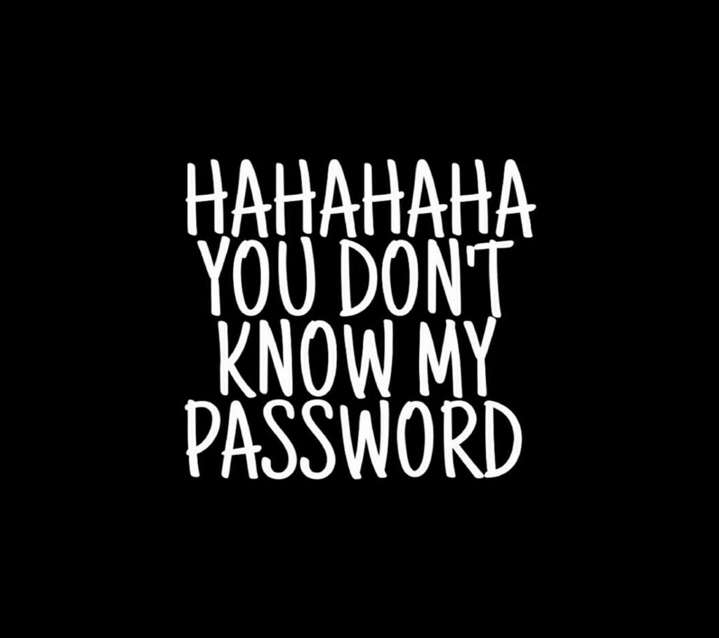Bold Hahaha Wallpaper: Defiant Digital Privacy on Black Background
